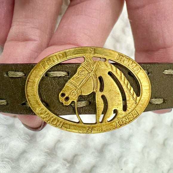 ❌SOLD 🤎Fendi Leather Horse Wrap Bracelet - Picture 6 of 8